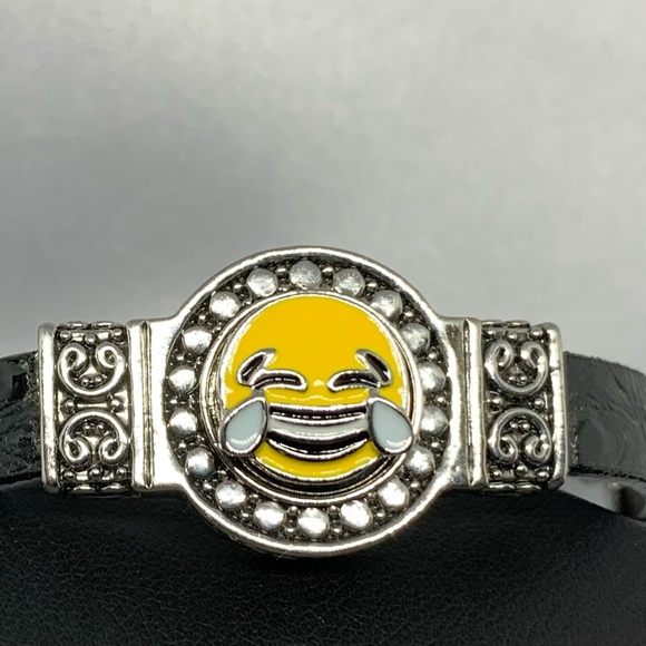 💗Laugh Emoji - Ginger Snaps & Co. Snap Button Bracelet - Picture 2 of 8